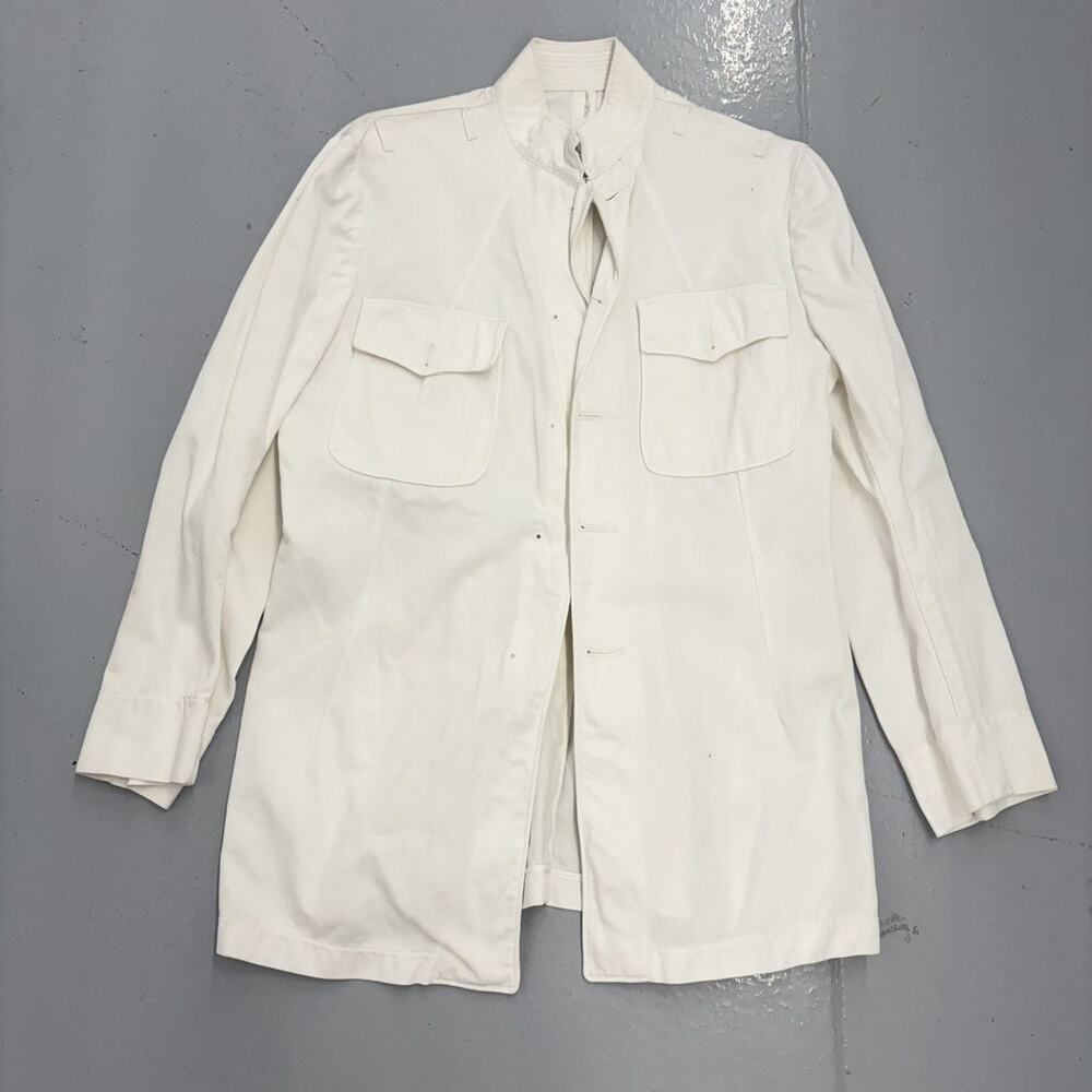 Vintage WW2 US Navy White Service Dress Shirt Jacket